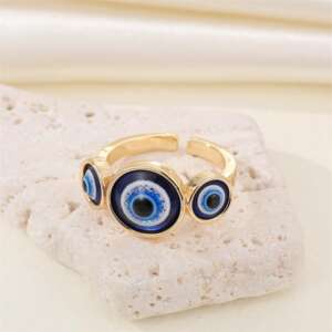 Anillo abierto "ojo turco"