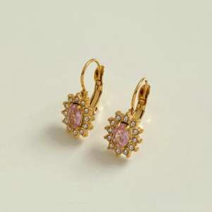 Pendientes "Girasol rosa"