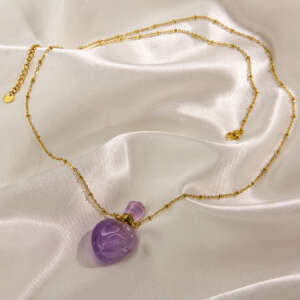 Collar botella de perfume (morado)