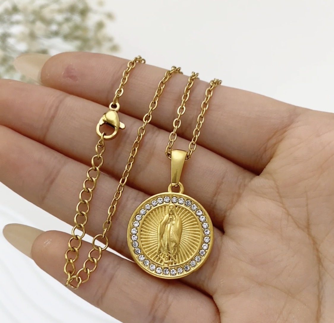 Collar medalla Virgen milagrosa - Imagen 3
