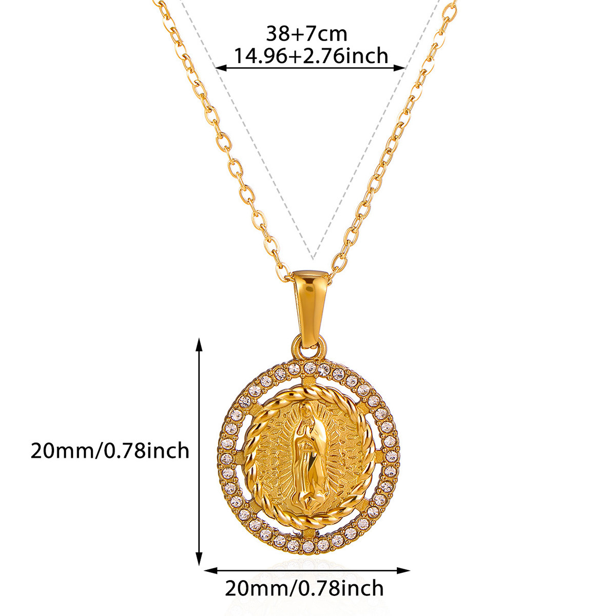Medalla virgen María - Imagen 6