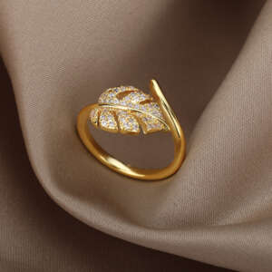 Anillo abierto “ Hoja”