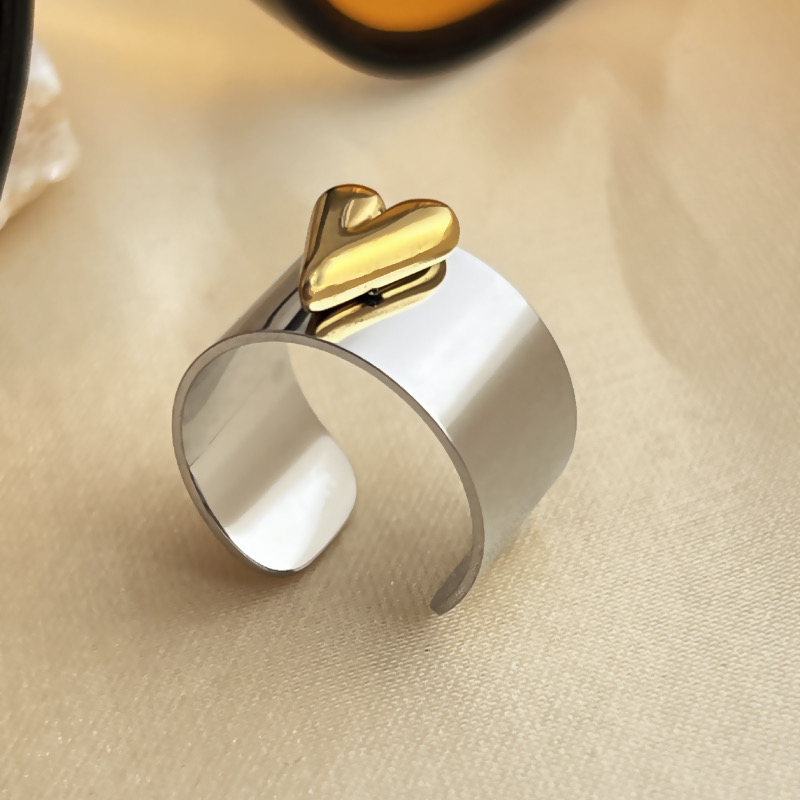 Anillo abierto “Bicolor” ajustable - Imagen 2