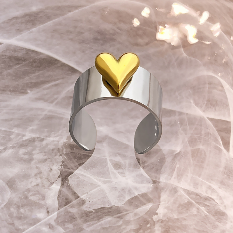 Anillo abierto “Bicolor” ajustable - Imagen 6